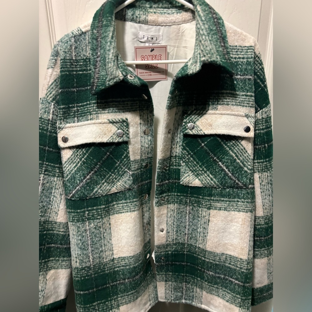NWT Vintage Plaid Button-up Jakcet